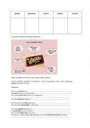 English Worksheet: The Five Senses and The Wonka Bar