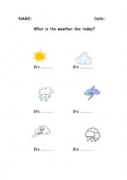 English Worksheet: weather