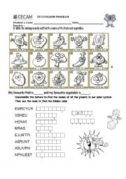 English Worksheet: English kids test