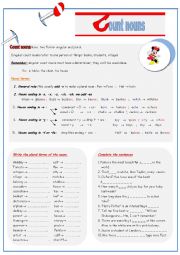 English Worksheet: Count Nouns