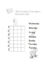 English Worksheet: Days of the week