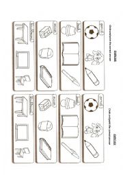 English Worksheet: classroom suplies