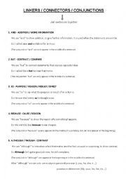 English Worksheet: Conjunctions