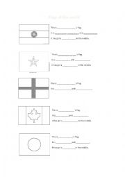 English Worksheet: Flags of the world