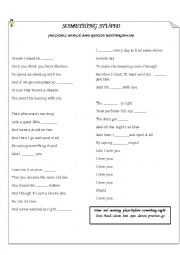 English Worksheet: Something Stupid 