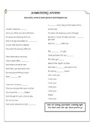 English Worksheet: Something Stupid 