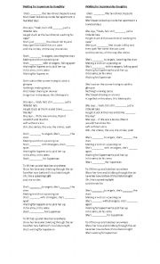 English Worksheet: Waiting for Superman by daughtry- Present Continuous
