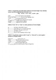 English Worksheet: Present Simple