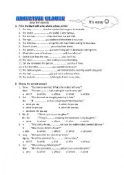 English Worksheet: ADJECTIVE CLAUSE