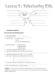 English Worksheet: Volunteering Kids Lesson Plan