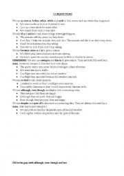 English Worksheet: Conjunctions