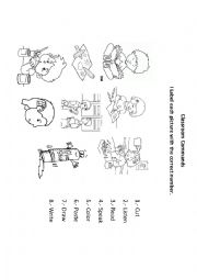 English Worksheet: English Commands