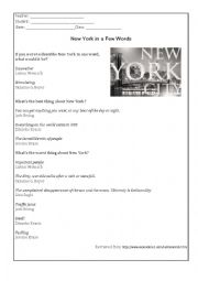 Text: New York in a few words