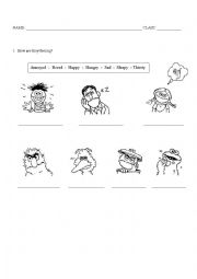 English Worksheet: Fellings