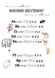 English Worksheet: The sound of A-Z