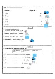 English Worksheet: weather