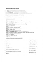 English Worksheet: pres. simple and continuous, have/has got, connectors (and, but)