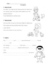 English Worksheet: Descriptions