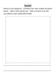 English Worksheet: Sharks