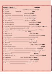 English Worksheet: Passive voice (review)