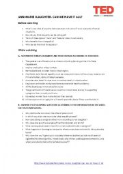 English Worksheet: CAN WE HAVE IT ALL?