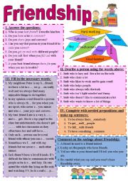 English Worksheet: Friendship vocabulary