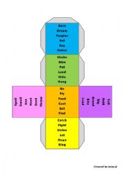 English Worksheet: Irregular verbs (dice)