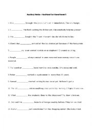 English Worksheet: Auxiliary Verb Has (not) / Have (not)
