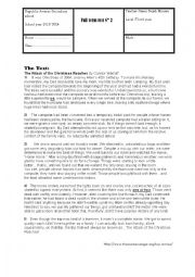 English Worksheet: FULL TERM TEST THIRD YEAR 