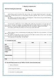 English Worksheet: Test 6th grade