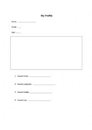 English Worksheet: My Profile Worksheet