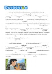 English Worksheet: Doraemon Cartoon Madlib Popular Japanese Character