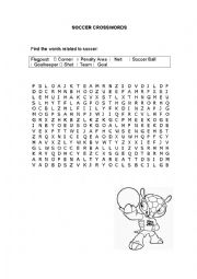 English Worksheet: Soccer Crosswords