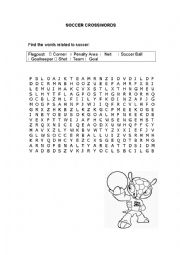 English Worksheet: Soccer Crosswords