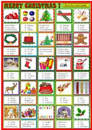 English Worksheet: Christmas , multiple choice actiivty 3