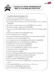English Worksheet: Face2Face Upper Intermediate unit 3a - Crime Vocabulary
