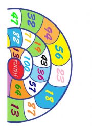 English Worksheet: Numbers lollipop board game