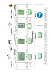 English Worksheet: WHERES THE NEAREST RESTAURANT
