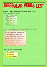 English Worksheet: Irregular Verbs