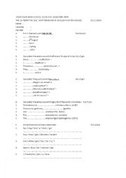 English Worksheet: worksheet