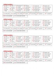 English Worksheet: ordinal numbers 
