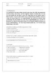 English Worksheet: reading comprehension