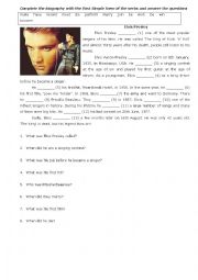 English Worksheet: Simple Past