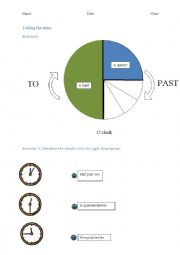 English Worksheet: Telling the time