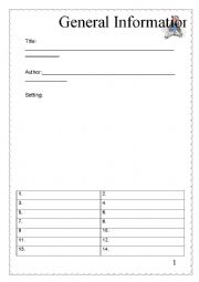 English Worksheet: A Novel Study of Matilda