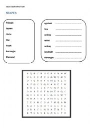 English Worksheet: Shape