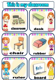 English Worksheet: classroom objects-part 1
