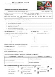 English Worksheet: Window on Britain School