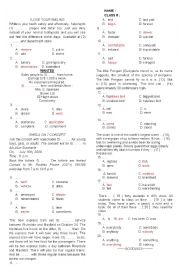English Worksheet: advertisement and report test