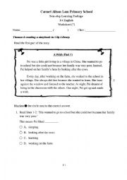 English Worksheet: reading exercise